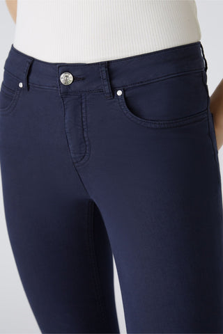 Oui Cropped Jeggings Navy Blue Baxter - MMJs Fashion