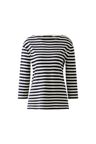 Oui Striped Top Blue White Sunala - MMJs Fashion