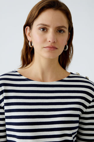 Oui Striped Top Blue White Sunala - MMJs Fashion