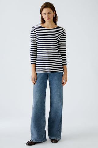 Oui Striped Top Blue White Sunala - MMJs Fashion