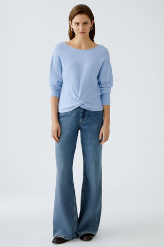 Oui Twist Front Jumper Powder Blue - MMJs Fashion