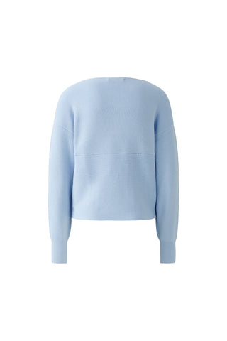 Oui Twist Front Jumper Powder Blue - MMJs Fashion