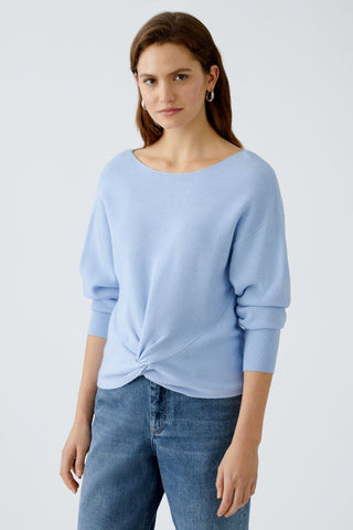 Oui Twist Front Jumper Powder Blue - MMJs Fashion