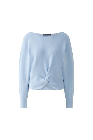 Oui Twist Front Jumper Powder Blue - MMJs Fashion