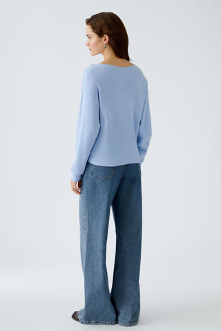 Oui Twist Front Jumper Powder Blue - MMJs Fashion