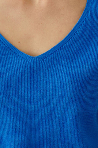 Oui V - Neck Jumper Blue - MMJs Fashion