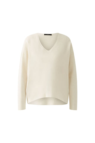 Oui V - Neck Jumper Ivory - MMJs Fashion