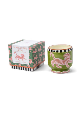 Paddywax A Dopo Tiger Ceramic Candle Black Cedar Fig - MMJs Fashion