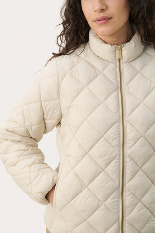 Part Two Padded Short Jacket Cream Olia - MMJs Fashion