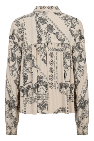 Part Two Paisley Print Blouse Beige Najia - MMJs Fashion