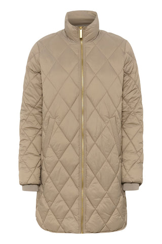 Part Two Quilted Coat Beige Olilas - MMJs Fashion