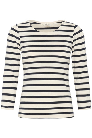 Part Two Striped Top Navy Blue White Emel - MMJs Fashion