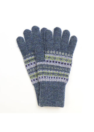 POM Fair Isle Gloves Blue and Sage Green Mix - MMJs Fashion