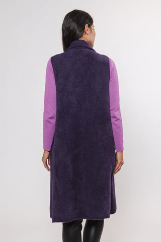 Rino & Pelle Purple Long Waistcoat Dallas - MMJs Fashion