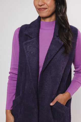Rino & Pelle Purple Long Waistcoat Dallas - MMJs Fashion