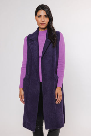Rino & Pelle Purple Long Waistcoat Dallas - MMJs Fashion