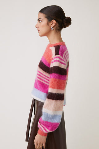 Suncoo Colour Block Jumper Pink Blue Brown Prioris - MMJs Fashion