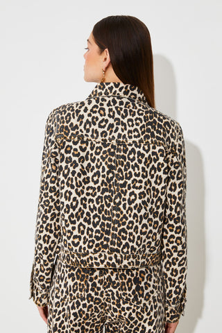 Suncoo Leopard Print Jacket Beige Djack - MMJs Fashion