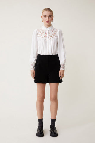 Suncoo White Lace Blouse Lady - MMJs Fashion