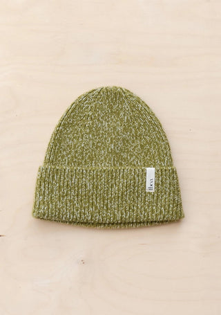 TBCo Cashmere & Merino Beanie Hat Olive Green Fleck - MMJs Fashion