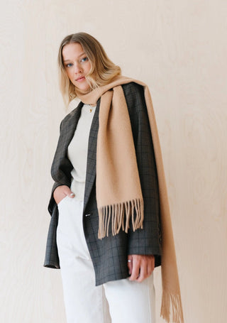 TBCo Lambswool Scarf in Camel - MMJs Fashion