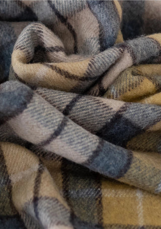 TBCo Recycled Wool Blanket in Buchanan Natural Tartan Mustard - MMJs Fashion