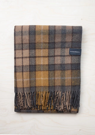 TBCo Recycled Wool Blanket in Buchanan Natural Tartan Mustard - MMJs Fashion