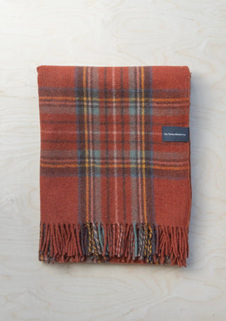 TBCo Recycled Wool Blanket in Stewart Royal Antique Tartan Red - MMJs Fashion