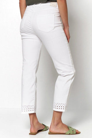 Toni White Cropped Jeans Perfect Shape Fun - MMJs Fashion