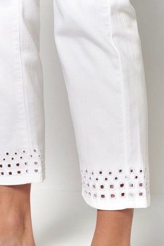 Toni White Cropped Jeans Perfect Shape Fun - MMJs Fashion
