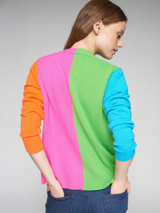 Vilagallo Merino Cardigan Multicoloured Theresa - MMJs Fashion