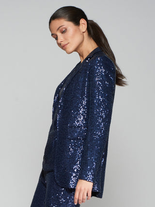 Vilagallo Sequin Jacket Navy Blue Andrea - MMJs Fashion