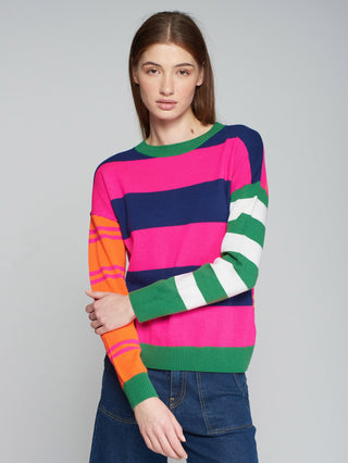 Vilagallo Stripe Jumper Pink Blue Green Fabiola - MMJs Fashion