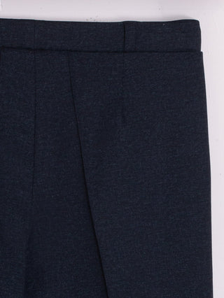 Vilagallo Tailored Herringbone Trousers Navy Blue Elisa - MMJs Fashion