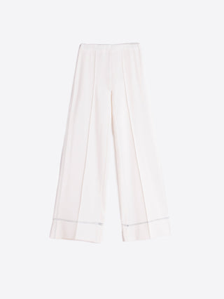 Vilagallo Wide Leg Trousers White Bettina - MMJs Fashion