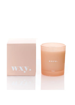 wxy. Aura 7oz Candle - White Woods & Amber Down - MMJs Fashion