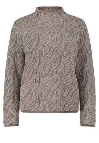 Betty Barclay Jumper in Brown Swirl Pattern - MMJs Fashion