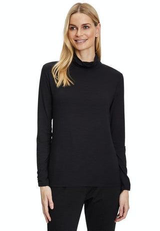 Betty Barclay Polo Neck Top Black - MMJs Fashion