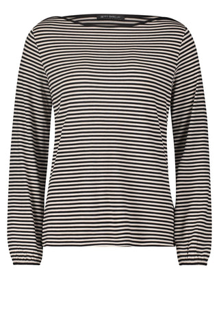 Betty Barclay Stripe Top Black and Beige - MMJs Fashion