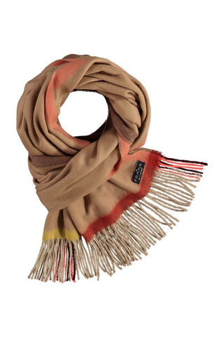 Fraas Scarf Camel Orange Mustard Design - MMJs Fashion