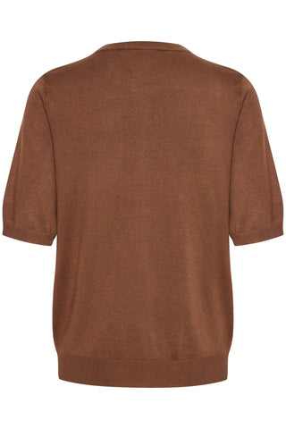 Kaffe Jumper Brown Short Sleeves - MMJs Fashion