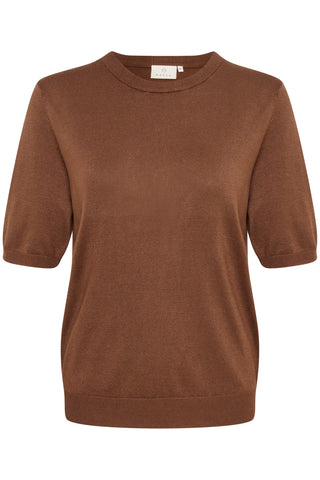 Kaffe Jumper Brown Short Sleeves - MMJs Fashion