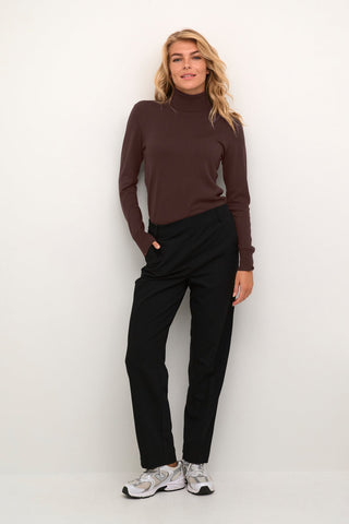 Kaffe Roll Neck Jumper Brown - MMJs Fashion