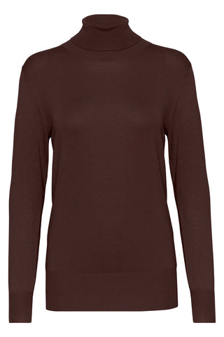 Kaffe Roll Neck Jumper Brown - MMJs Fashion