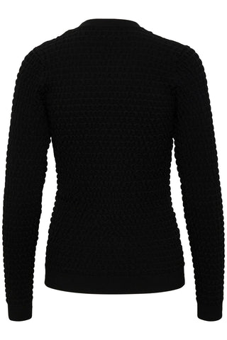 Kaffe Textured Jumper Black - MMJs Fashion