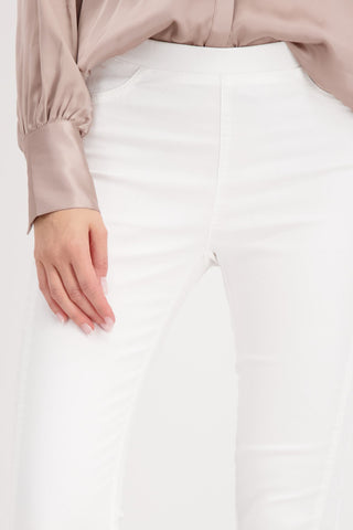 Monari Jeggings Ivory Cropped - MMJs Fashion